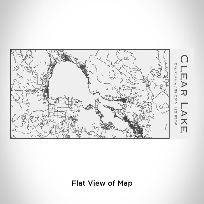 Rendered View of Clear Lake California Map Engraving on 17oz Stainless Steel Insulated Cola Bottle in White