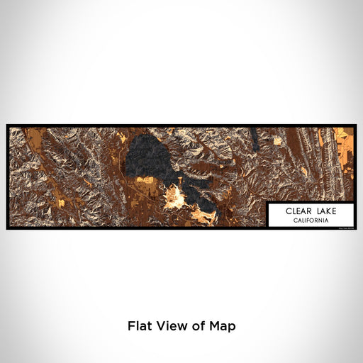 Flat View of Map Custom Clear Lake California Map Enamel Mug in Ember