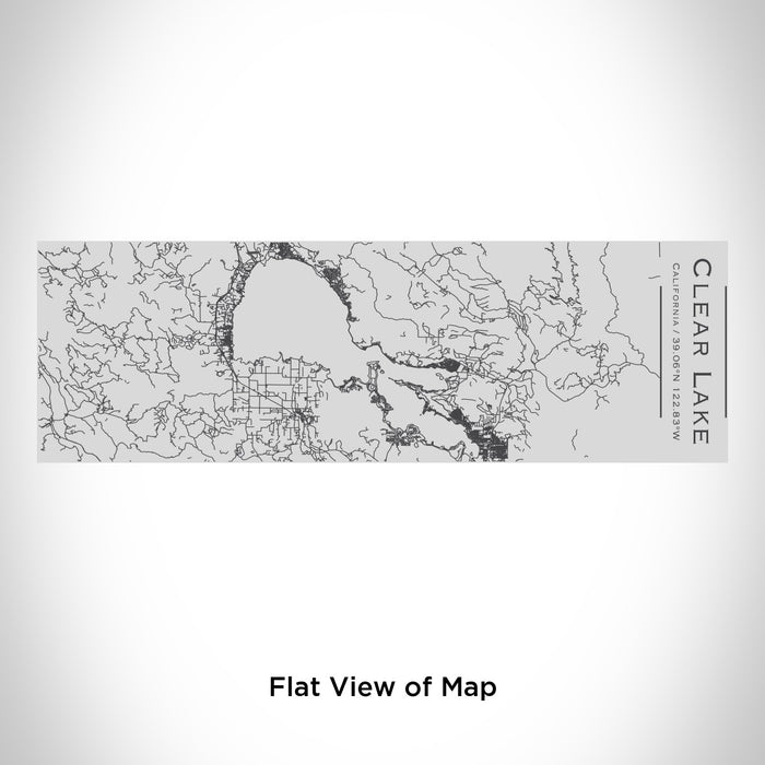 Rendered View of Clear Lake California Map Engraving on 10oz Stainless Steel Insulated Cup with Sipping Lid