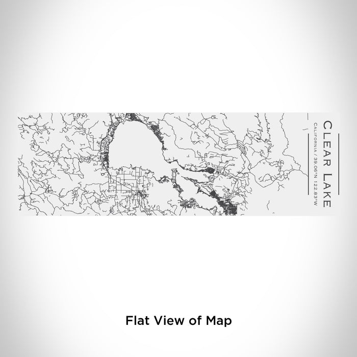 Rendered View of Clear Lake California Map Engraving on 10oz Stainless Steel Insulated Cup with Sliding Lid in White