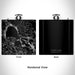 Rendered View of Clear Lake California Map Engraving on 6oz Stainless Steel Flask in Black