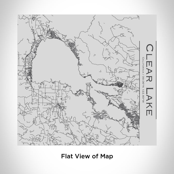 Rendered View of Clear Lake California Map Engraving on 17oz Stainless Steel Insulated Tumbler