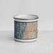 Front View Custom Clearwater Florida Map Enamel Mug in Woodblock