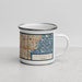 Right View Custom Clearwater Florida Map Enamel Mug in Woodblock