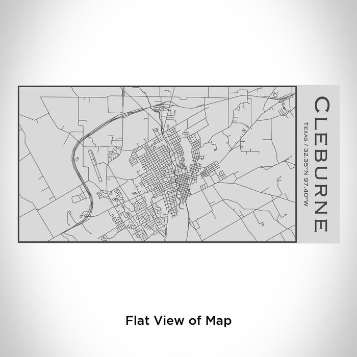 Rendered View of Cleburne Texas Map Engraving on 17oz Stainless Steel Insulated Cola Bottle