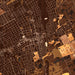 Cleburne Texas Map Print in Ember Style Zoomed In Close Up Showing Details