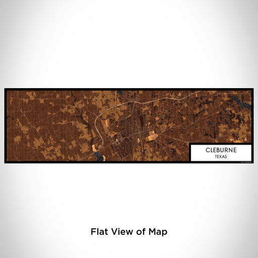 Flat View of Map Custom Cleburne Texas Map Enamel Mug in Ember