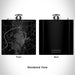 Rendered View of Cleburne Texas Map Engraving on 6oz Stainless Steel Flask in Black