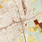 Cleburne Texas Map Print in Woodblock Style Zoomed In Close Up Showing Details