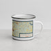 Right View Custom Cleburne Texas Map Enamel Mug in Woodblock