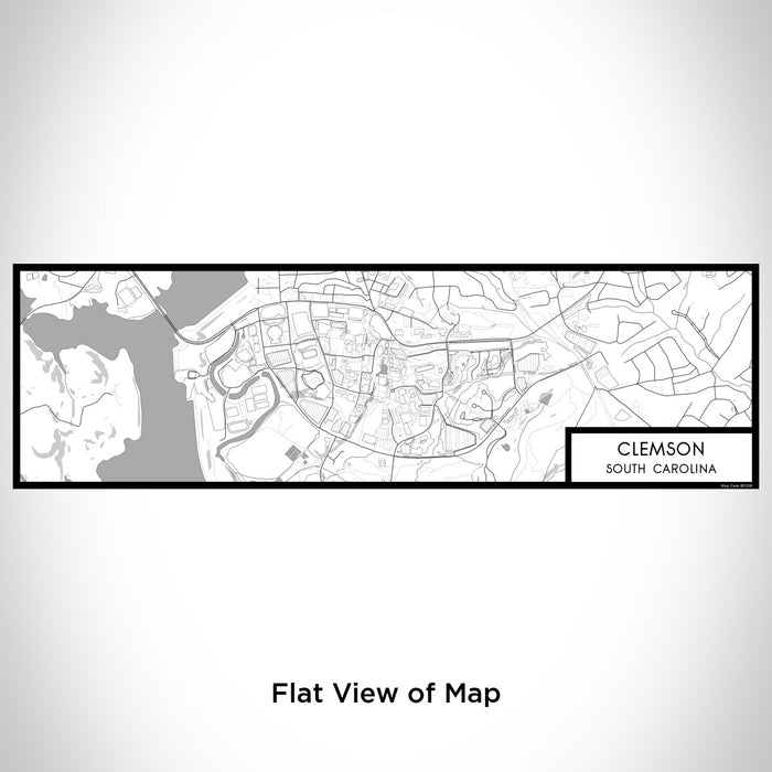 Flat View of Map Custom Clemson South Carolina Map Enamel Mug in Classic