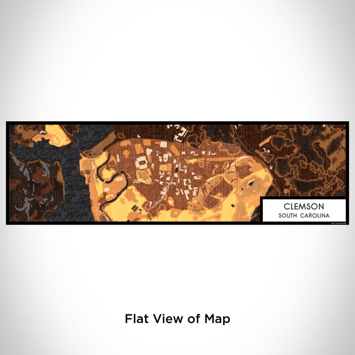 Flat View of Map Custom Clemson South Carolina Map Enamel Mug in Ember