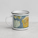 Left View Custom Clemson South Carolina Map Enamel Mug in Woodblock