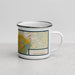 Right View Custom Clemson South Carolina Map Enamel Mug in Woodblock