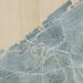 Cleveland Ohio Map Print in Afternoon Style Zoomed In Close Up Showing Details