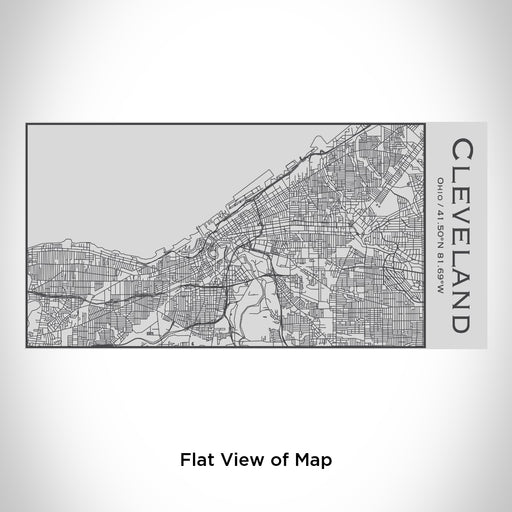 Rendered View of Cleveland Ohio Map Engraving on 17oz Stainless Steel Insulated Cola Bottle