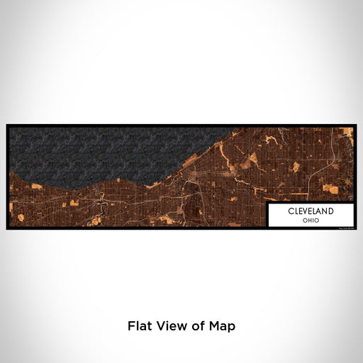 Flat View of Map Custom Cleveland Ohio Map Enamel Mug in Ember