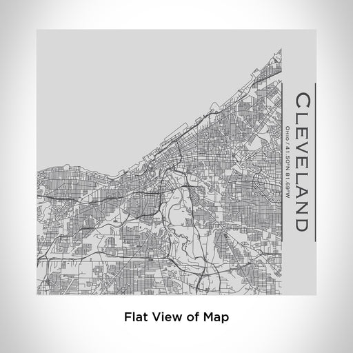 Rendered View of Cleveland Ohio Map Engraving on 17oz Stainless Steel Insulated Tumbler