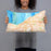 Person holding 20x12 Custom Cleveland Ohio Map Throw Pillow in Watercolor