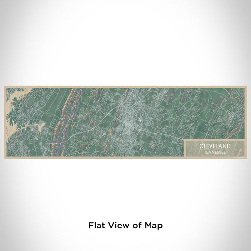 Flat View of Map Custom Cleveland Tennessee Map Enamel Mug in Afternoon