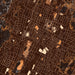 Cleveland Tennessee Map Print in Ember Style Zoomed In Close Up Showing Details