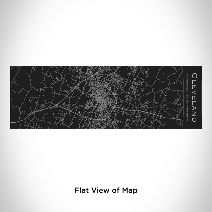 Rendered View of Cleveland Tennessee Map Engraving on 10oz Stainless Steel Insulated Cup with Sliding Lid in Black