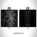 Rendered View of Cleveland Tennessee Map Engraving on 6oz Stainless Steel Flask in Black