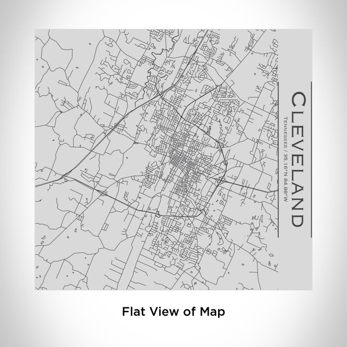 Rendered View of Cleveland Tennessee Map Engraving on 17oz Stainless Steel Insulated Tumbler