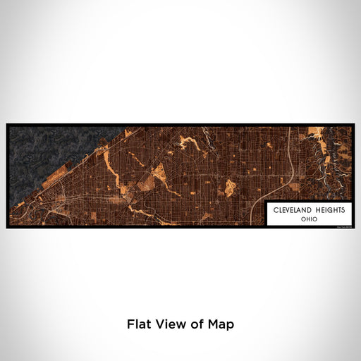 Flat View of Map Custom Cleveland Heights Ohio Map Enamel Mug in Ember
