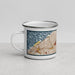 Left View Custom Cleveland Heights Ohio Map Enamel Mug in Woodblock