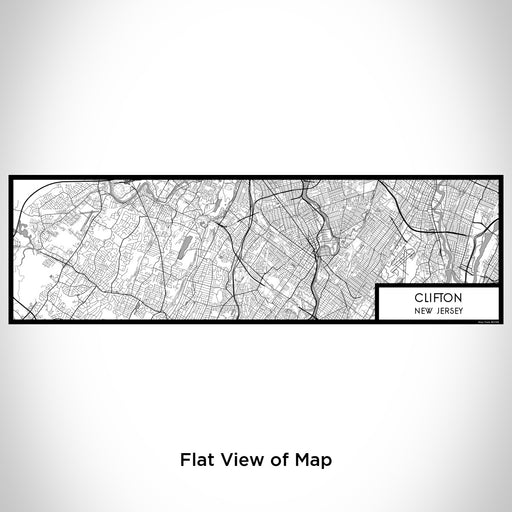 Flat View of Map Custom Clifton New Jersey Map Enamel Mug in Classic