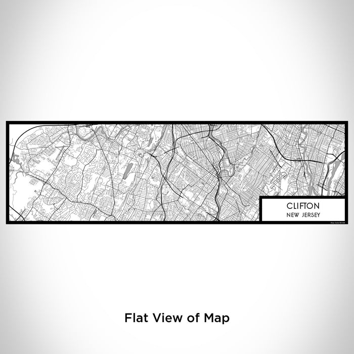 Flat View of Map Custom Clifton New Jersey Map Enamel Mug in Classic