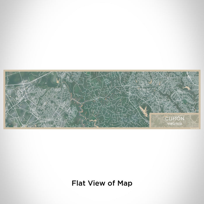 Flat View of Map Custom Clifton Virginia Map Enamel Mug in Afternoon