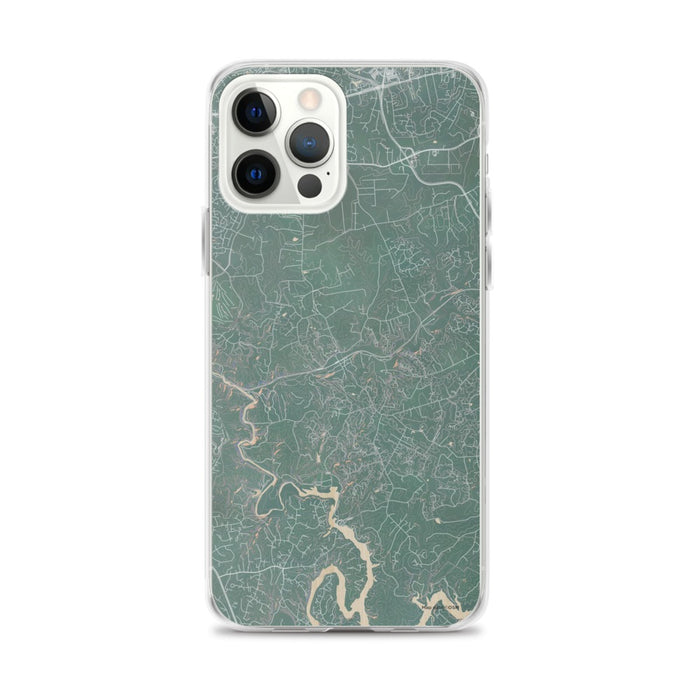 Custom iPhone 12 Pro Max Clifton Virginia Map Phone Case in Afternoon