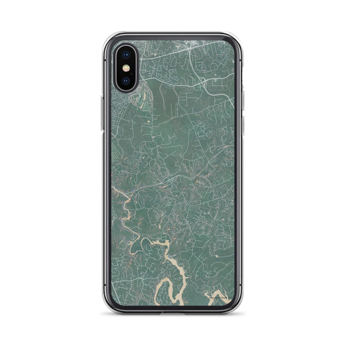 Custom iPhone X/XS Clifton Virginia Map Phone Case in Afternoon