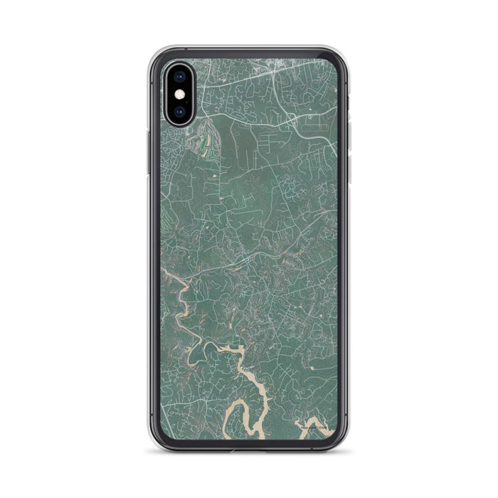 Custom iPhone XS Max Clifton Virginia Map Phone Case in Afternoon