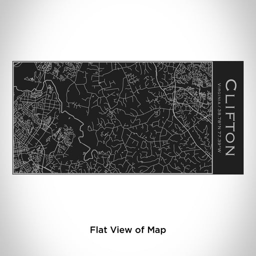 Rendered View of Clifton Virginia Map Engraving on 17oz Stainless Steel Insulated Cola Bottle in Black