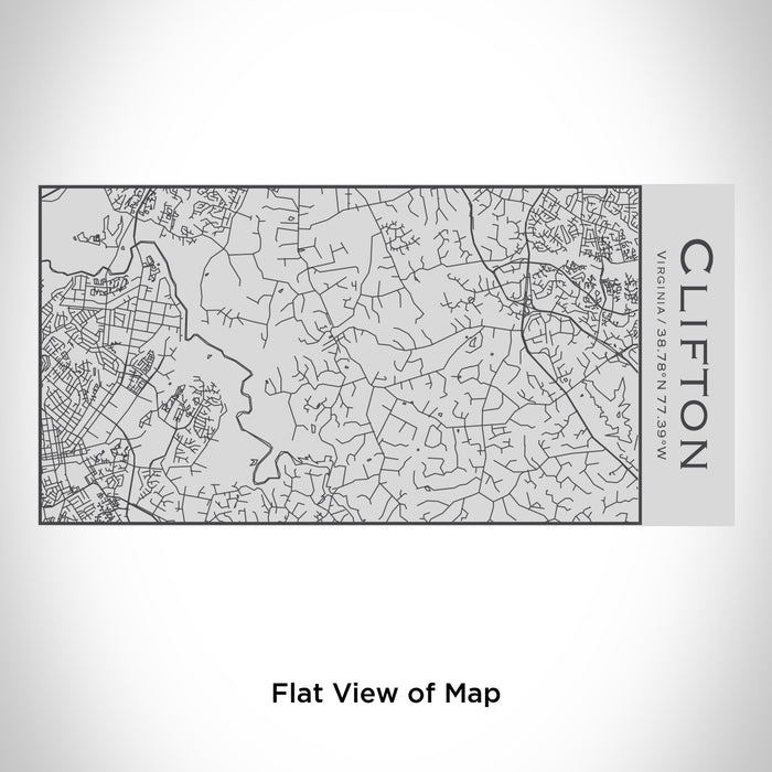Rendered View of Clifton Virginia Map Engraving on 17oz Stainless Steel Insulated Cola Bottle