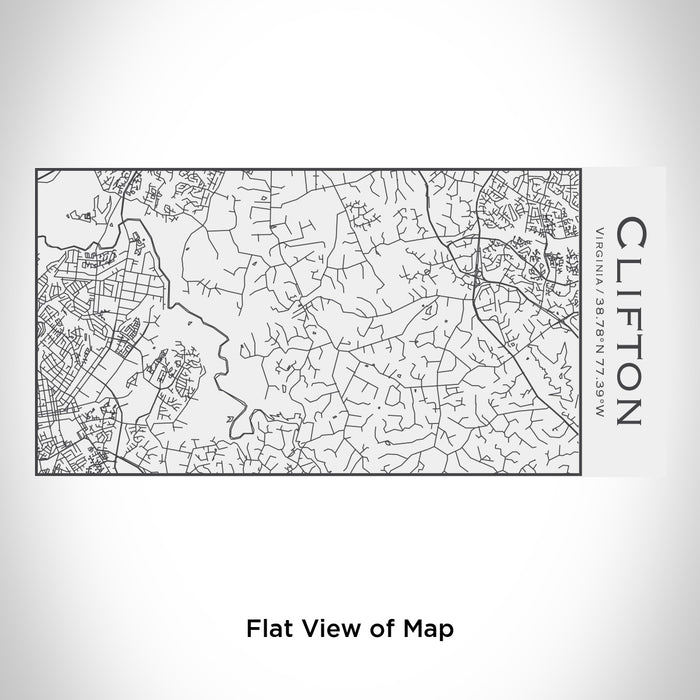 Rendered View of Clifton Virginia Map Engraving on 17oz Stainless Steel Insulated Cola Bottle in White
