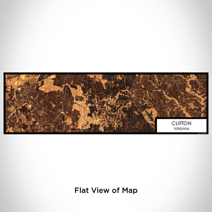 Flat View of Map Custom Clifton Virginia Map Enamel Mug in Ember
