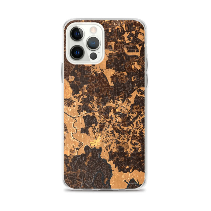 Custom iPhone 12 Pro Max Clifton Virginia Map Phone Case in Ember