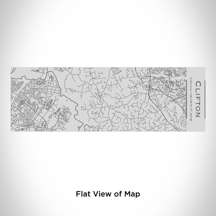 Rendered View of Clifton Virginia Map Engraving on 10oz Stainless Steel Insulated Cup with Sipping Lid