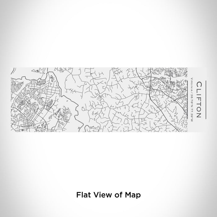 Rendered View of Clifton Virginia Map Engraving on 10oz Stainless Steel Insulated Cup with Sliding Lid in White