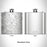 Rendered View of Clifton Virginia Map Engraving on 6oz Stainless Steel Flask
