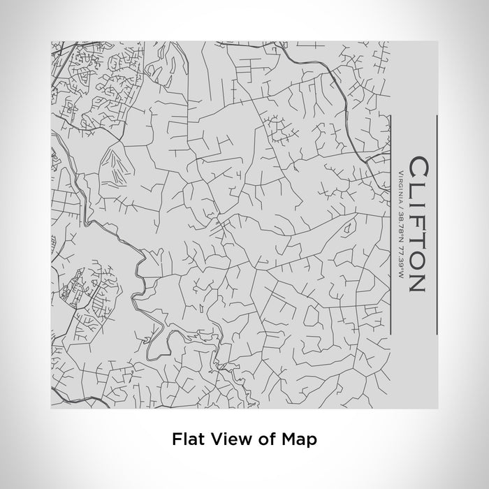 Rendered View of Clifton Virginia Map Engraving on 17oz Stainless Steel Insulated Tumbler