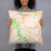 Person holding 18x18 Custom Clifton Virginia Map Throw Pillow in Watercolor