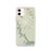 Custom iPhone 11 Clifton Virginia Map Phone Case in Woodblock