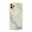 Custom iPhone 11 Pro Max Clifton Virginia Map Phone Case in Woodblock
