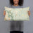 Person holding 20x12 Custom Clifton Virginia Map Throw Pillow in Woodblock
