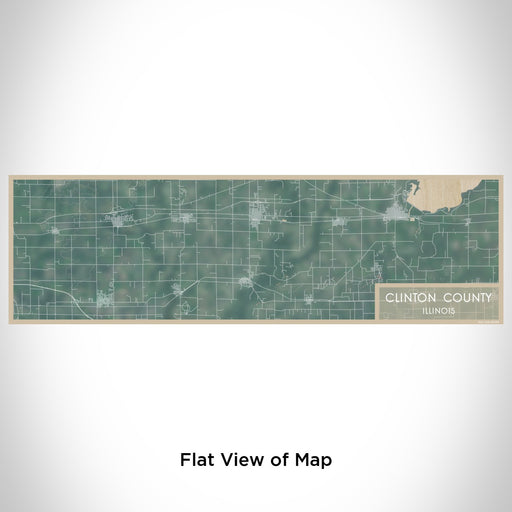 Flat View of Map Custom Clinton County Illinois Map Enamel Mug in Afternoon